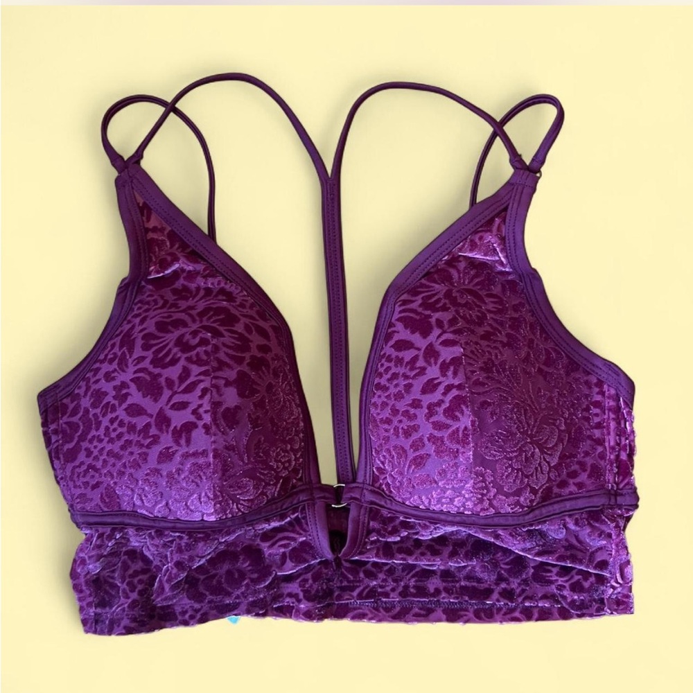Elegant Victoria Secret Burgundy Velvet Bralette